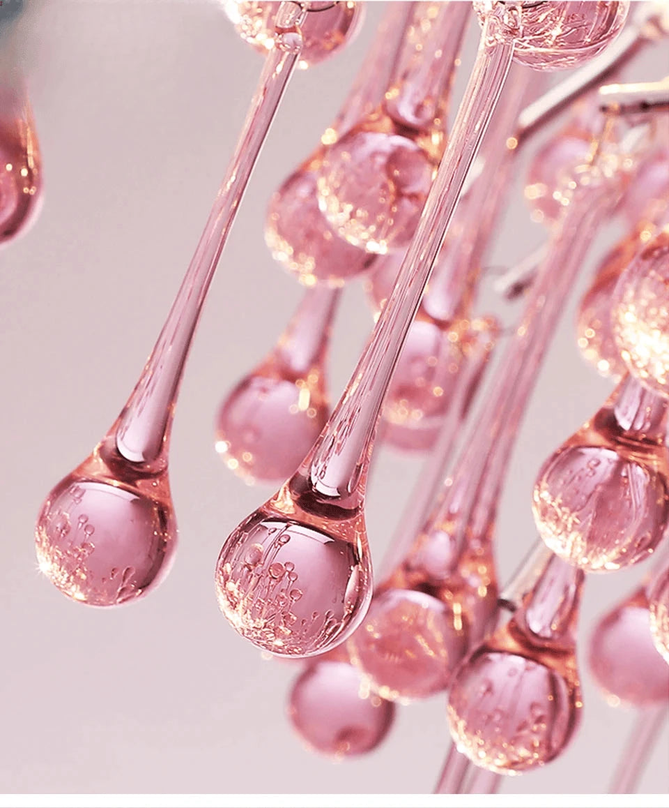 Verthara Premium Pink Crystal Princess Room Chandelier