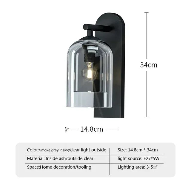Verthara Premium Vintage Glass Indoor Wall Light