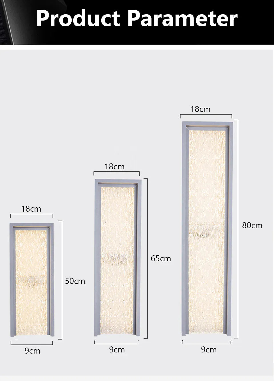Verthara Premium Rectangle Outdoor Wall Sconce
