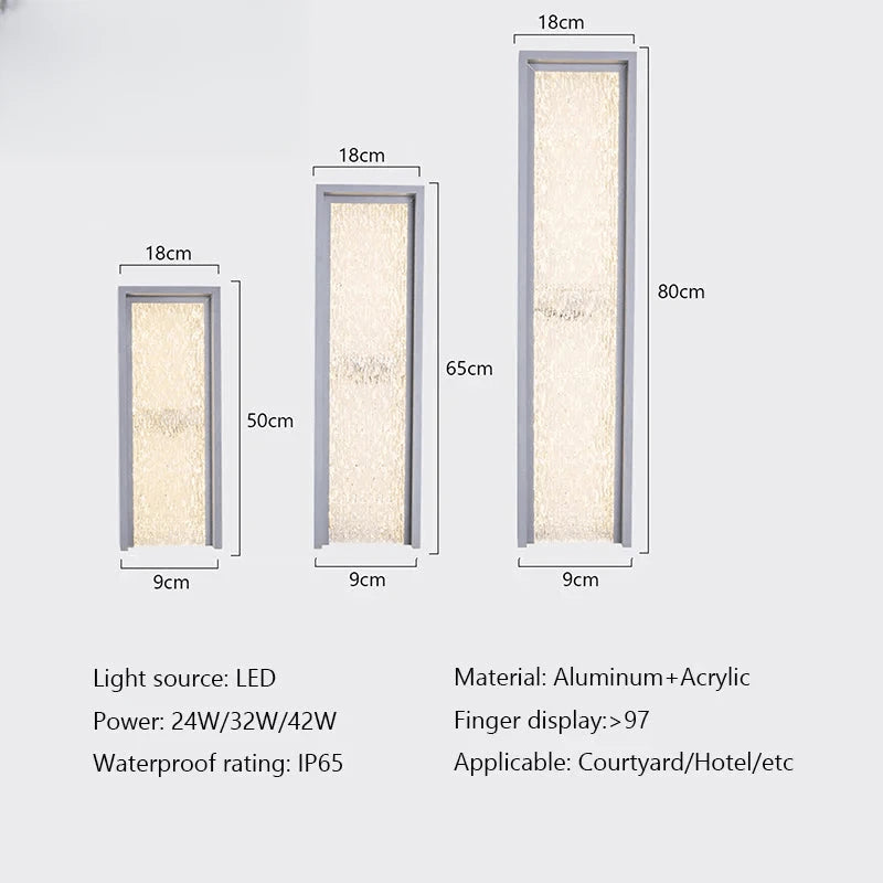 Verthara Premium Rectangle Outdoor Wall Sconce