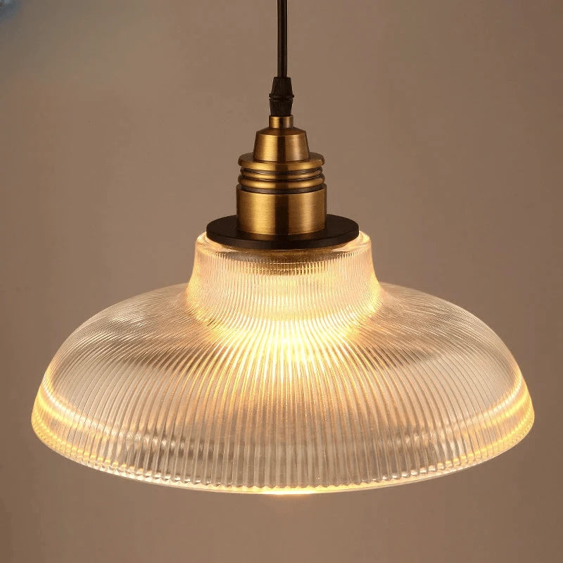 Verthara Premium Retro Amber Glass Loft Pendant Light