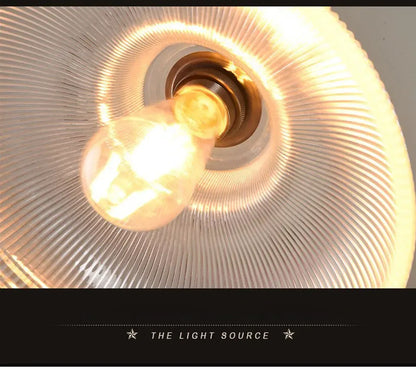 Verthara Premium Retro Amber Glass Loft Pendant Light