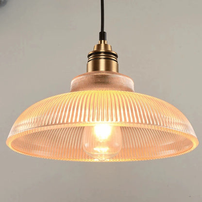 Verthara Premium Retro Amber Glass Loft Pendant Light