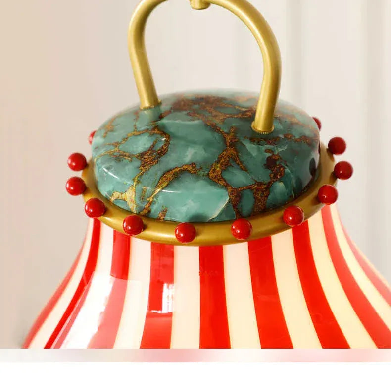 Verthara Premium Retro Candy Stripe Coloured Glass Pendant Light