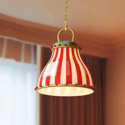 Verthara Premium Retro Candy Stripe Coloured Glass Pendant Light