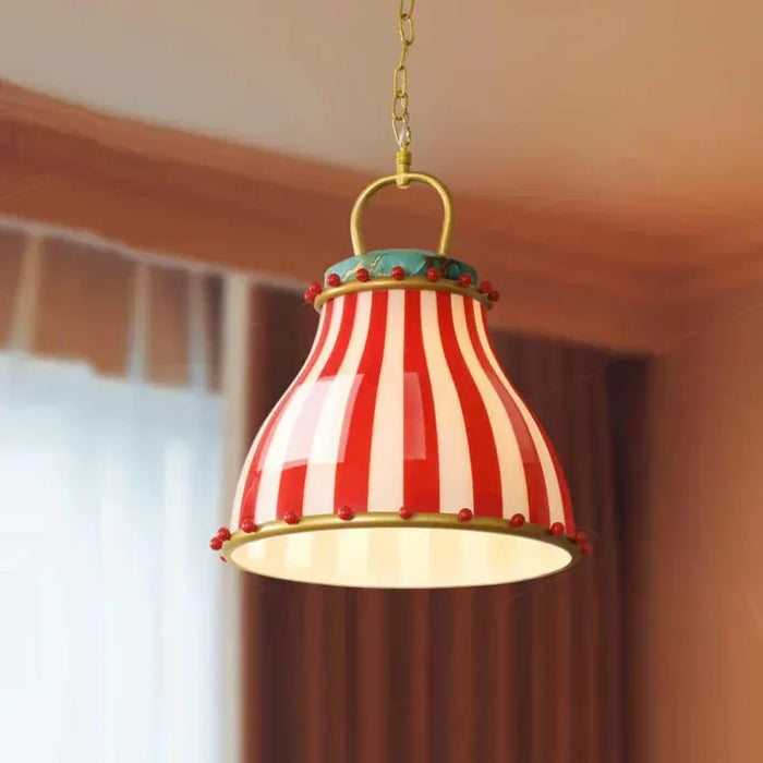 Verthara Premium Retro Candy Stripe Coloured Glass Pendant Light