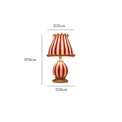 Verthara Premium Retro Candy Stripe Coloured Glass Pendant Light Table lamp / Cold White