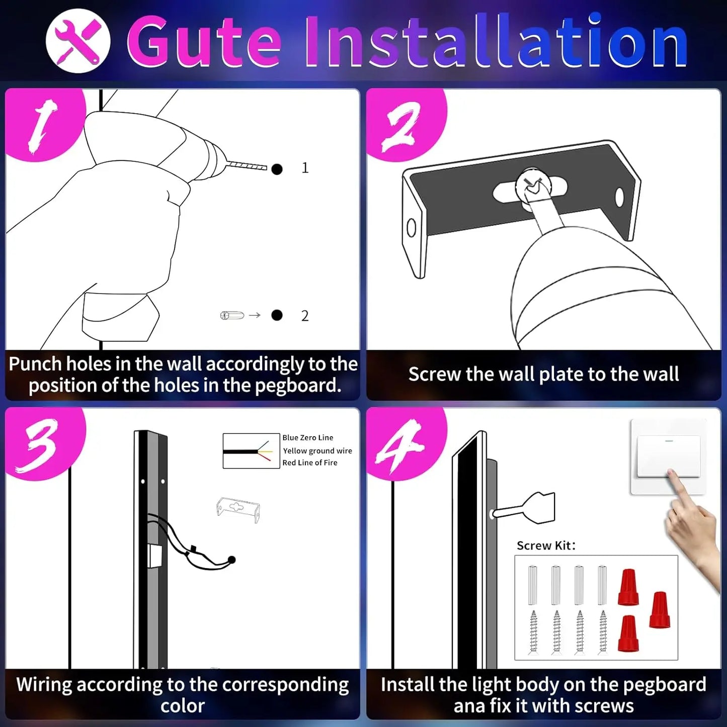 Verthara Premium RGB Dimmable Linear Outdoor Wall Light
