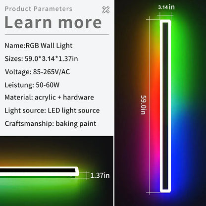 Verthara Premium RGB Dimmable Linear Outdoor Wall Light