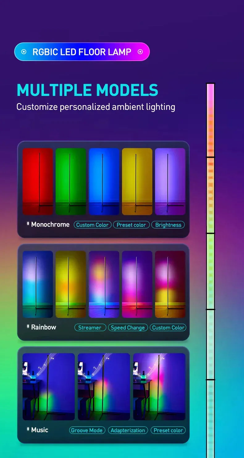 Verthara Premium RGB Smart App-Controlled Floor Lamp