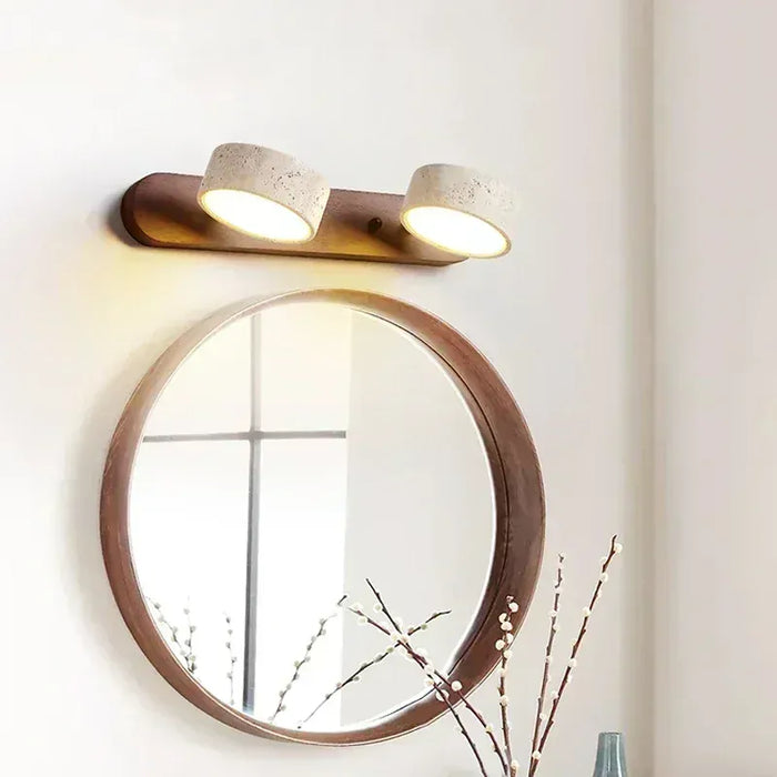 Verthara Premium Rotatable LED Bathroom Mirror Light with Natural Stone Design – Anti-Corrosion Wall Lamp for Elegant Grooming