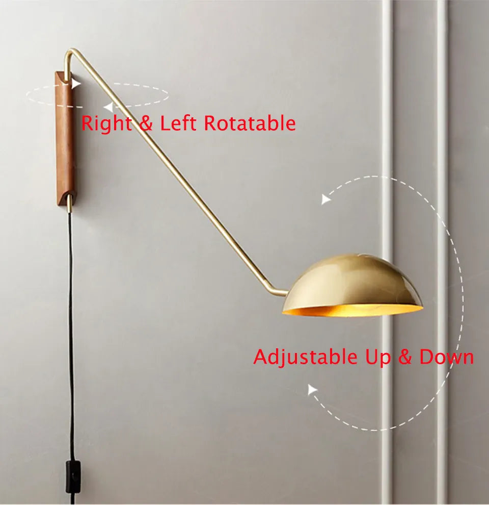 Verthara Premium Rotatable Long Arm Reading Wall Lamp