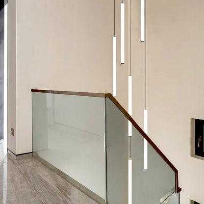 Verthara Premium Rotating Linear Acrylic Staircase Chandelier