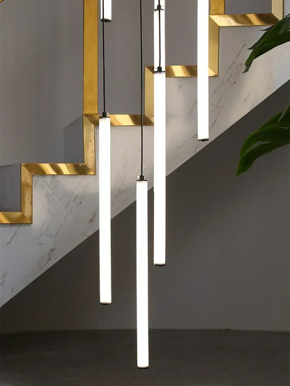 Verthara Premium Rotating Linear Acrylic Staircase Chandelier