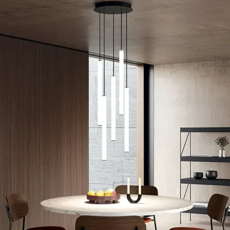 Verthara Premium Rotating Linear Acrylic Staircase Chandelier