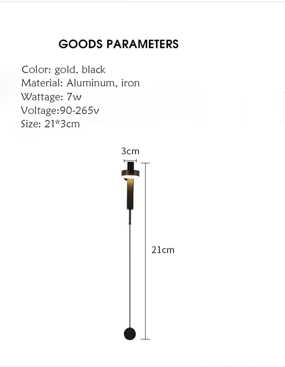 Verthara Premium Rotating Wall Light with Rotary Switch