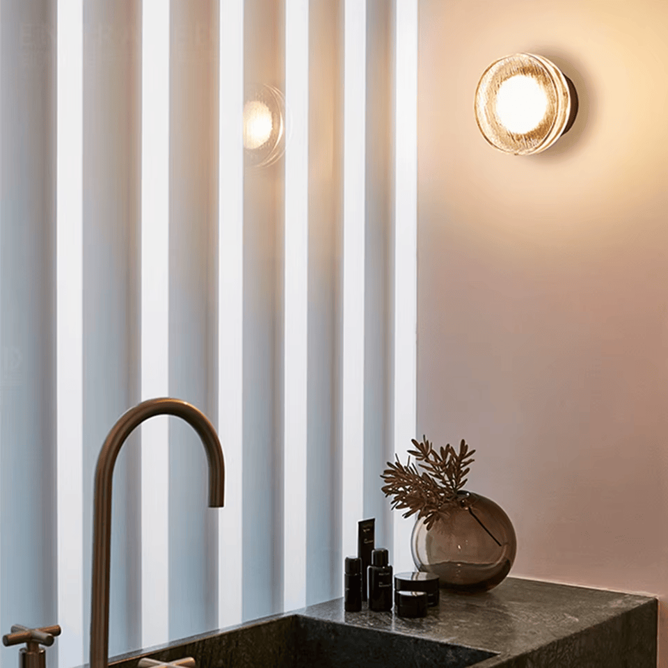 Verthara Premium Round Black Outdoor LED Wall Sconce