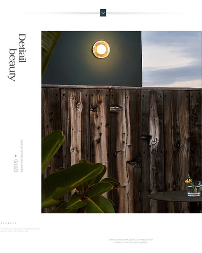 Verthara Premium Round Black Outdoor LED Wall Sconce