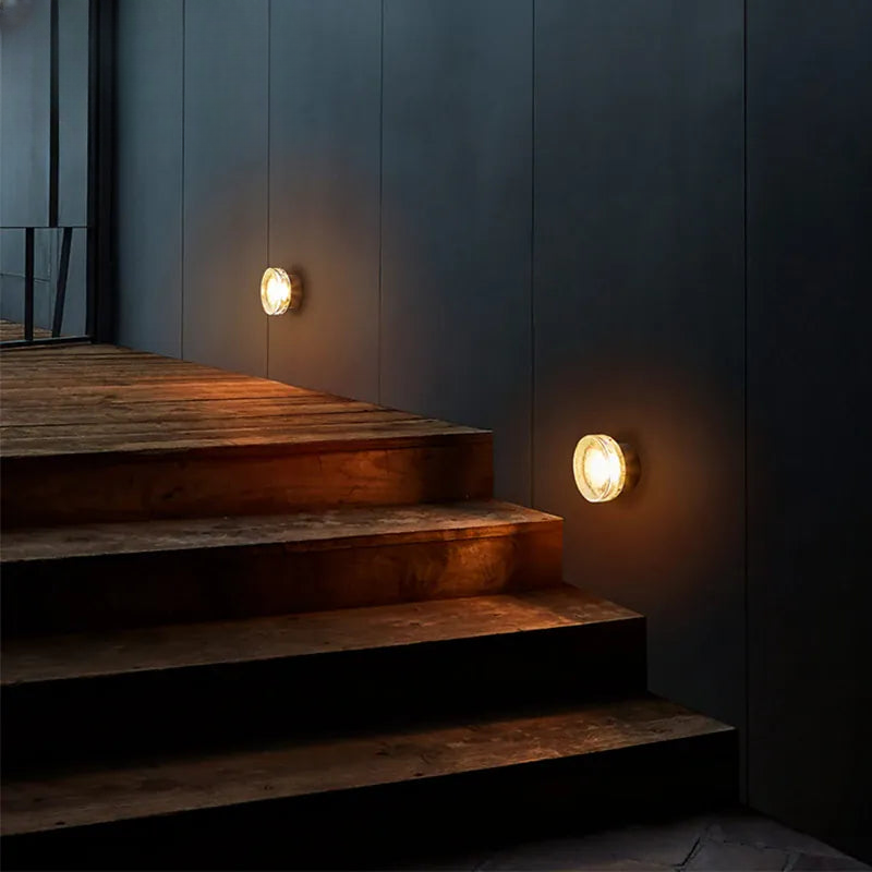 Verthara Premium Round Black Outdoor LED Wall Sconce