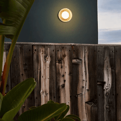 Verthara Premium Round Black Outdoor LED Wall Sconce
