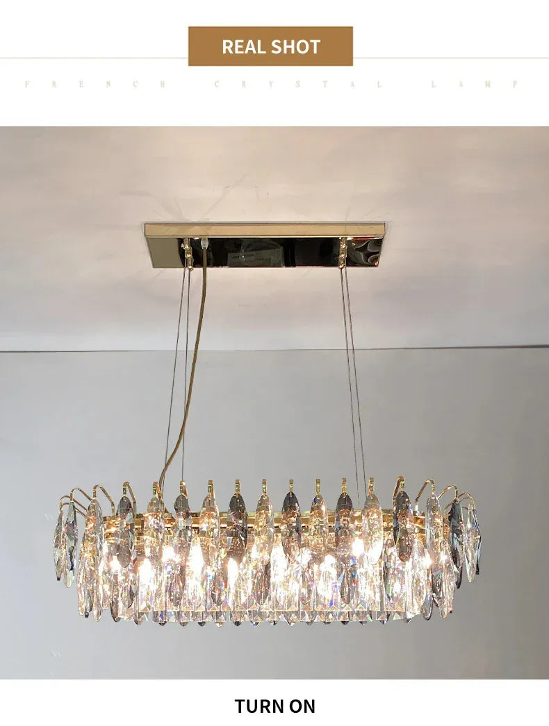 Verthara Premium Round Crystal Ceiling Chandelier