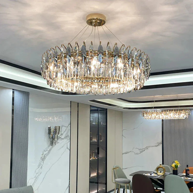 Verthara Premium Round Crystal Ceiling Chandelier