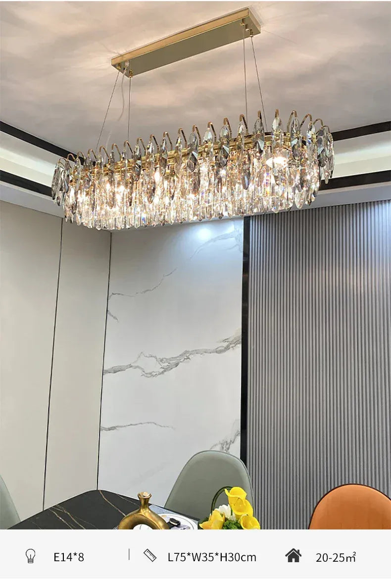 Verthara Premium Round Crystal Ceiling Chandelier
