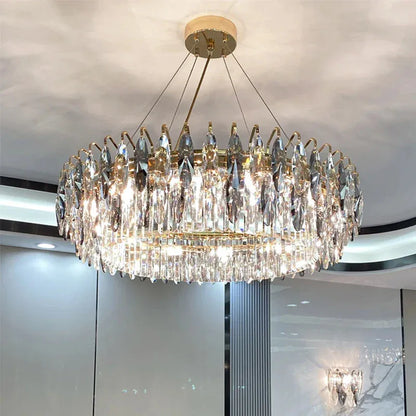 Verthara Premium Round Crystal Ceiling Chandelier