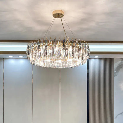 Verthara Premium Round Crystal Ceiling Chandelier