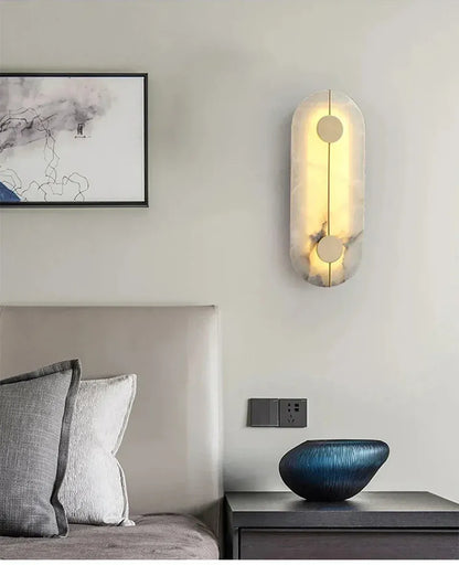 Verthara Premium Round Marble LED Wall Sconce