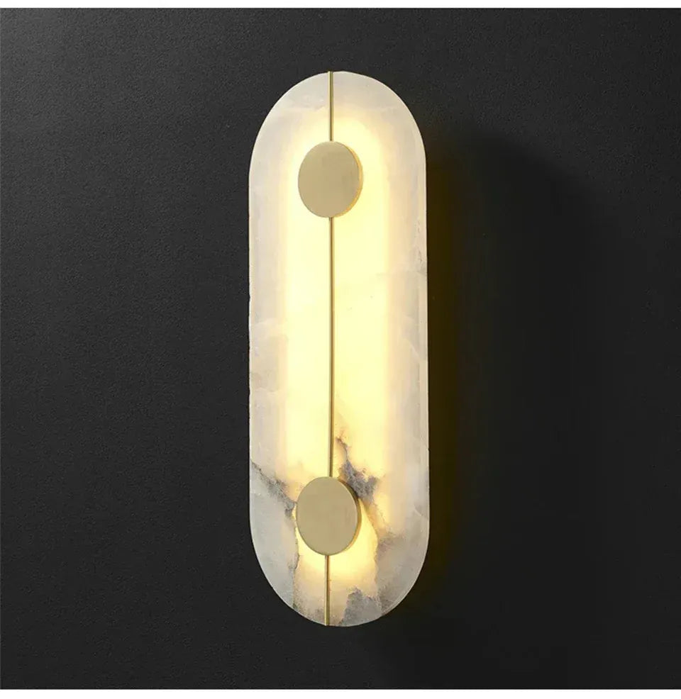 Verthara Premium Round Marble LED Wall Sconce