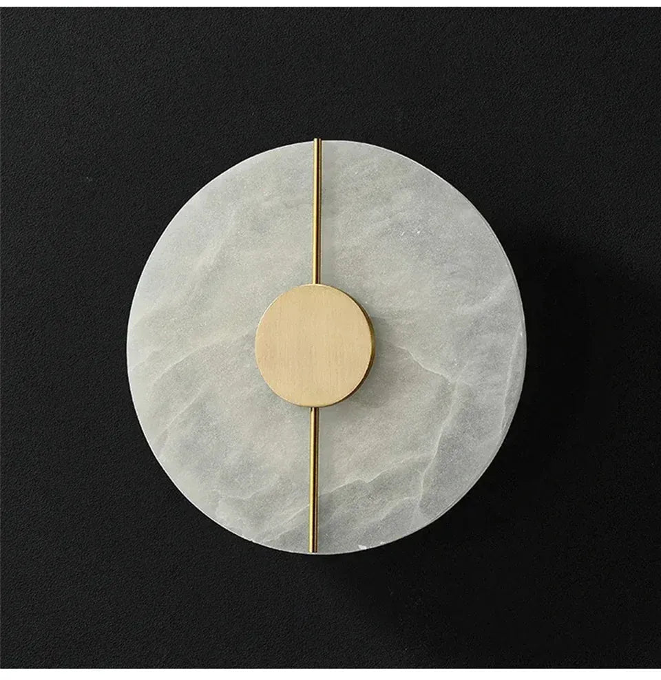 Verthara Premium Round Marble LED Wall Sconce