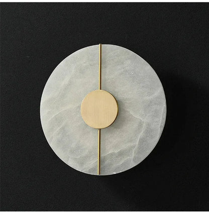 Verthara Premium Round Marble LED Wall Sconce