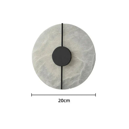 Verthara Premium Round Marble LED Wall Sconce D20cm black