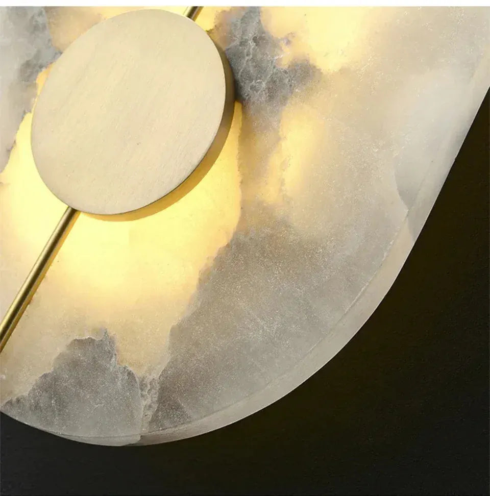 Verthara Premium Round Marble LED Wall Sconce