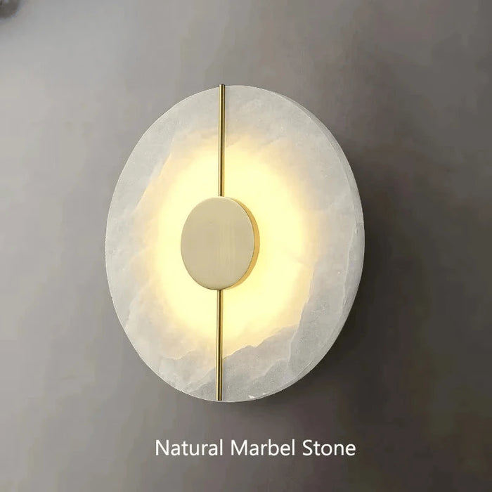 Verthara Premium Round Marble LED Wall Sconce