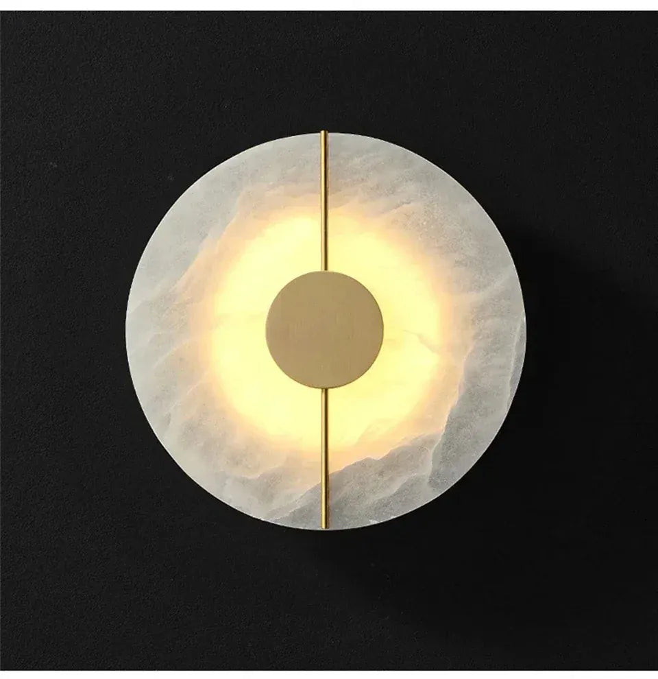 Verthara Premium Round Marble LED Wall Sconce