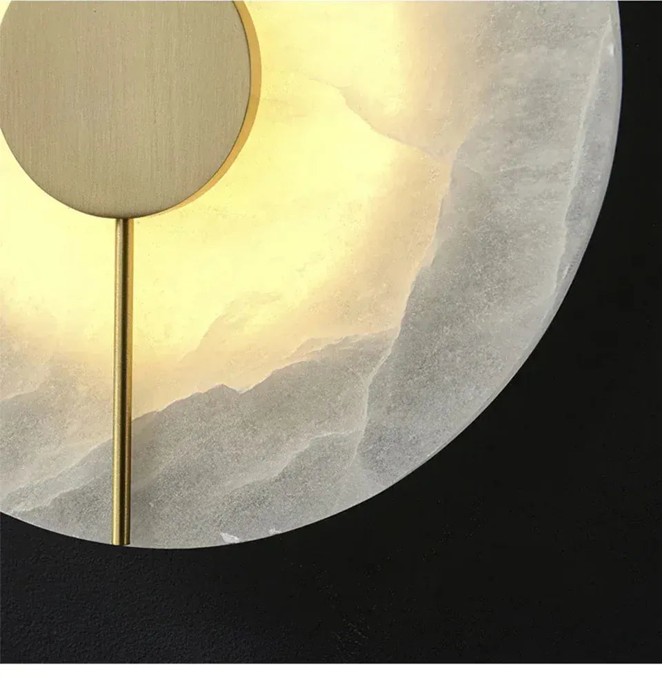 Verthara Premium Round Marble LED Wall Sconce