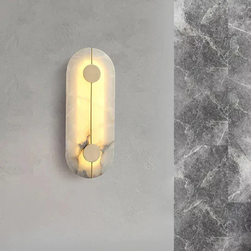 Verthara Premium Round Marble LED Wall Sconce