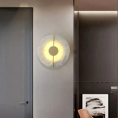 Verthara Premium Round Marble LED Wall Sconce