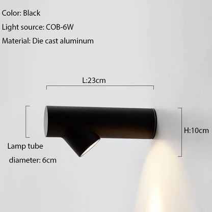 Verthara Premium Sculptural Aluminium Wall Sconce cool  white / Black