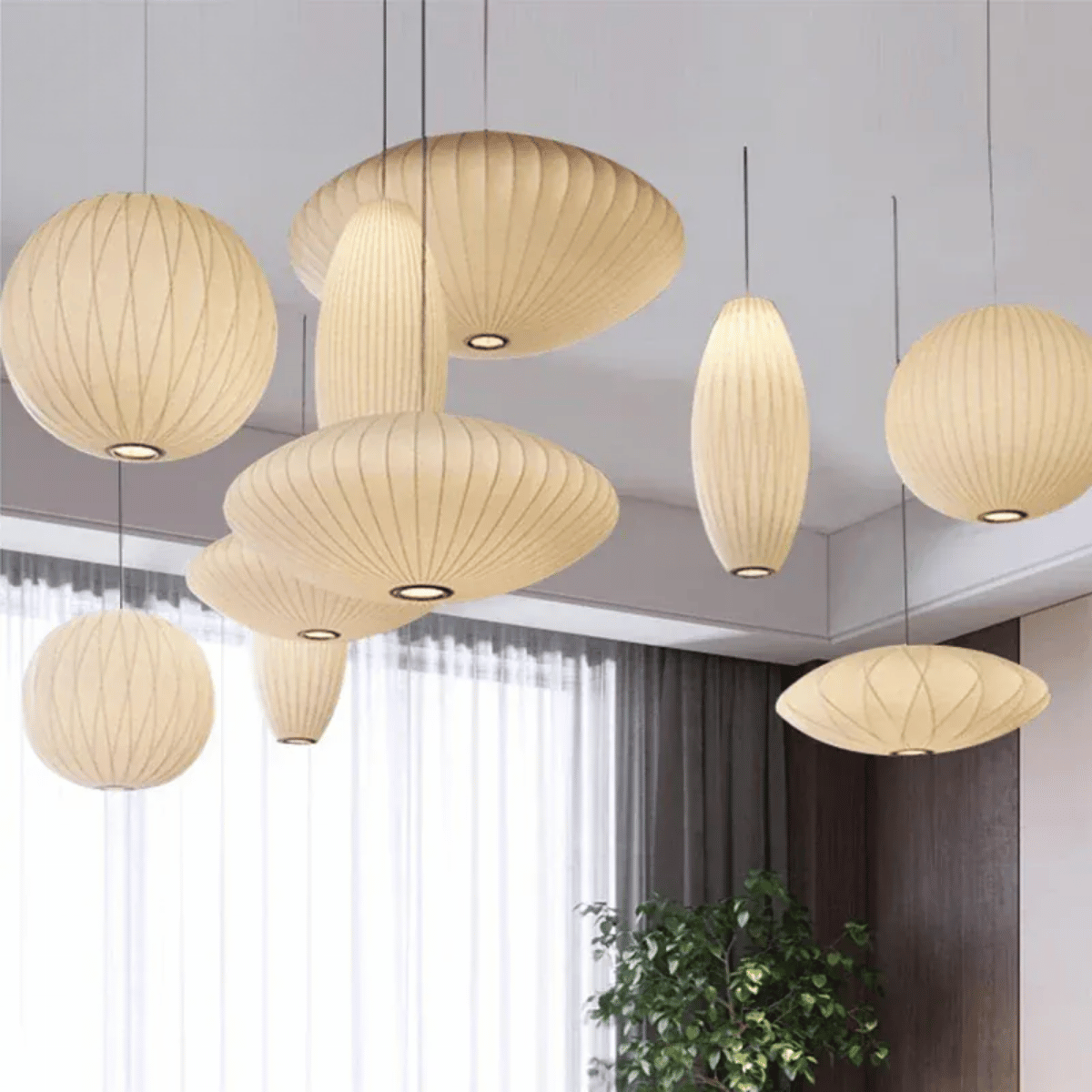 Verthara Premium Silk Cloth Pendant Chandelier