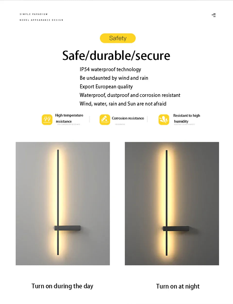 Verthara Premium Slim Linear Outdoor Wall Sconce