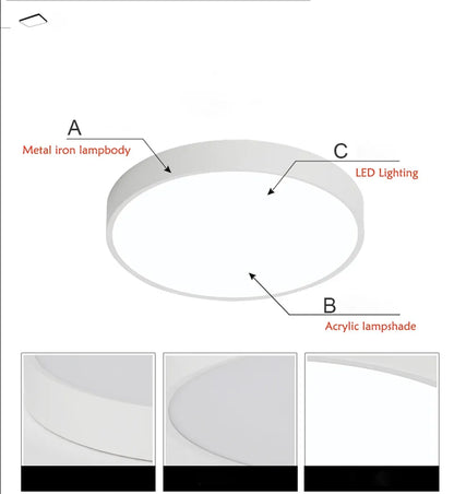 Verthara Premium Slim Round Dimmable LED Ceiling Light with Remote