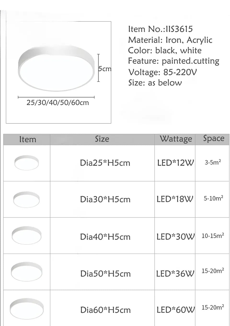 Verthara Premium Slim Round Dimmable LED Ceiling Light with Remote