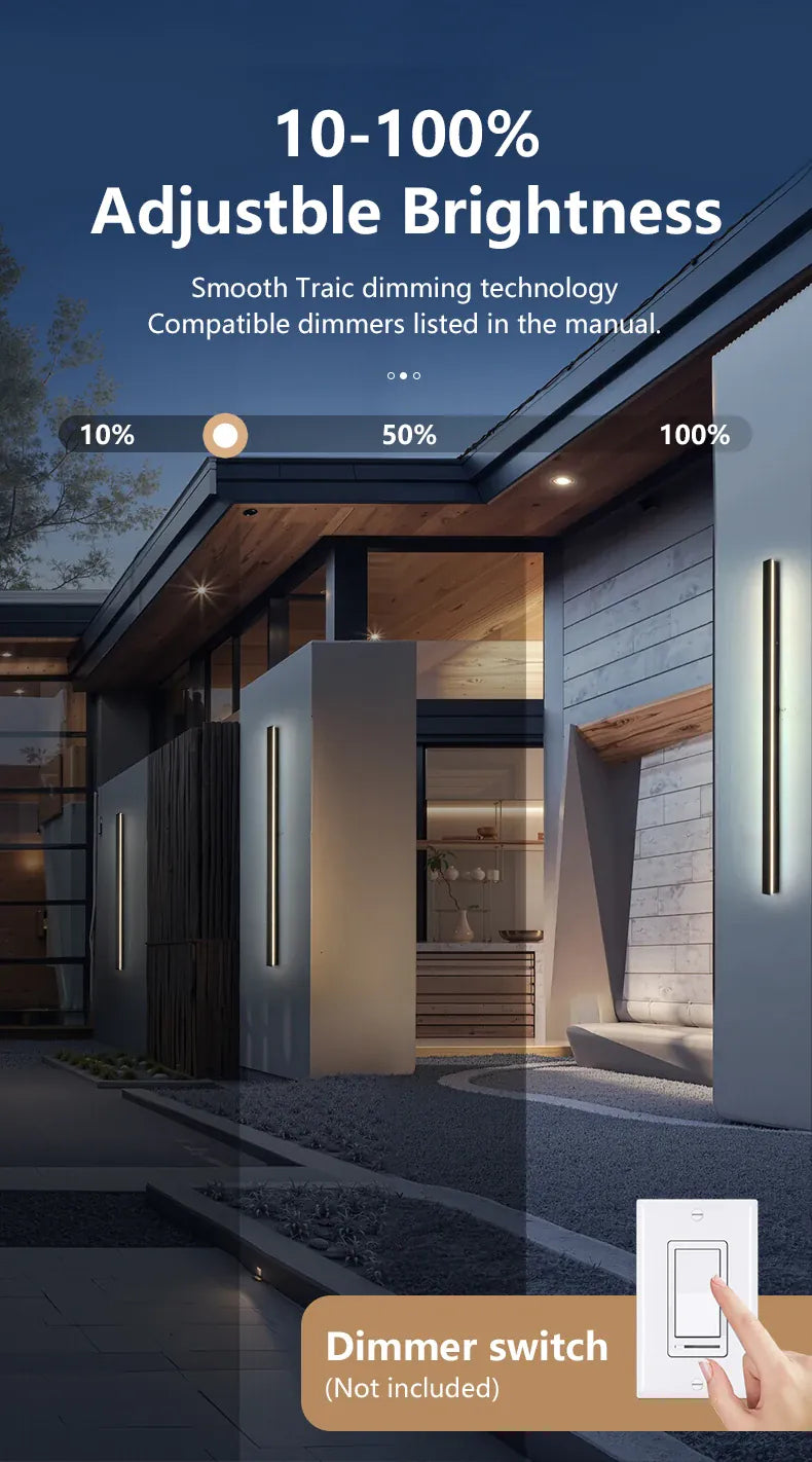 Verthara Premium Smart Dimmable Stainless Steel Outdoor Sconce