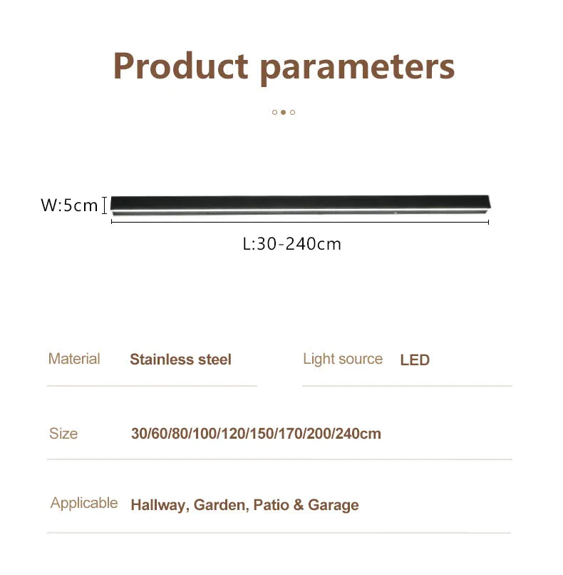 Verthara Premium Smart Dimmable Stainless Steel Outdoor Sconce