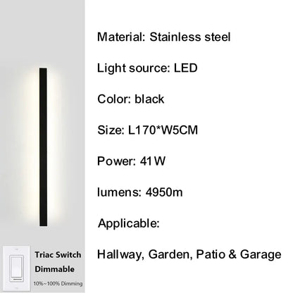 Verthara Premium Smart Dimmable Stainless Steel Outdoor Sconce