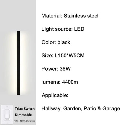 Verthara Premium Smart Dimmable Stainless Steel Outdoor Sconce