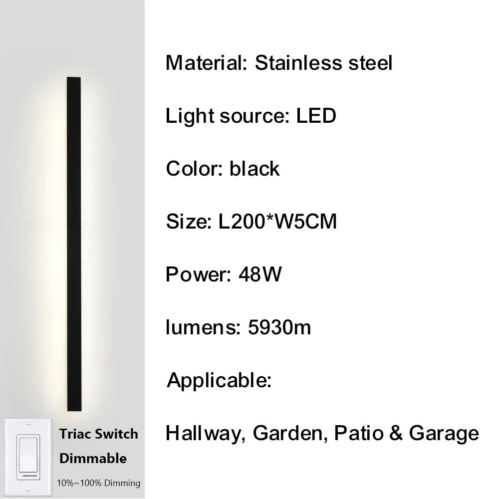 Verthara Premium Smart Dimmable Stainless Steel Outdoor Sconce